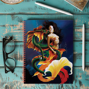 Mesmerizing Koi Mermaid Water Dragon Fantasy Notebook