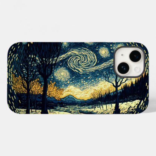 Mesmerizing Landscape Parody of Van Goghs Artstyle Case_Mate iPhone 14 Case