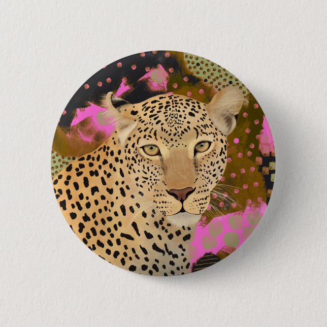 Mesmerizing Leopard Button (Front)
