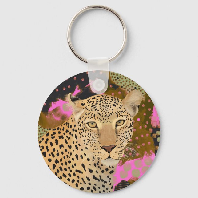 Mesmerizing Leopard Keychain (Front)