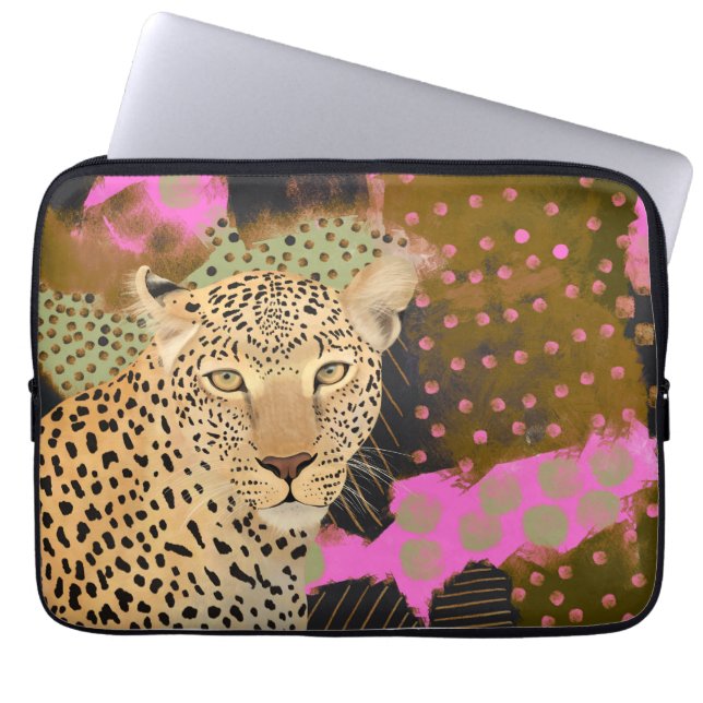 Mesmerizing Leopard Laptop Sleeve (Front)
