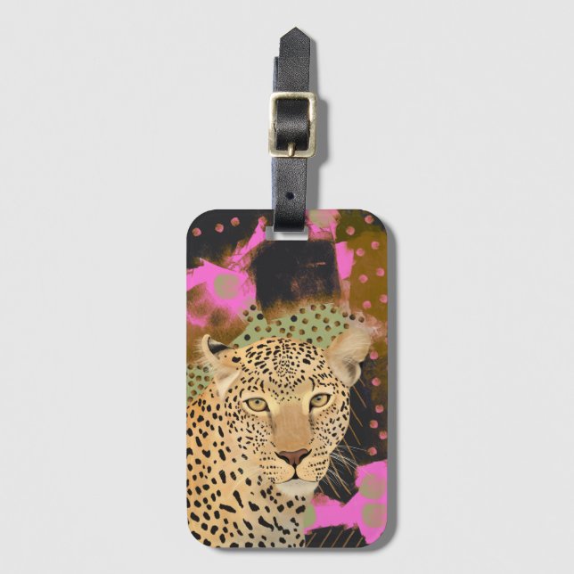 Mesmerizing Leopard Luggage Tag (Front Vertical)