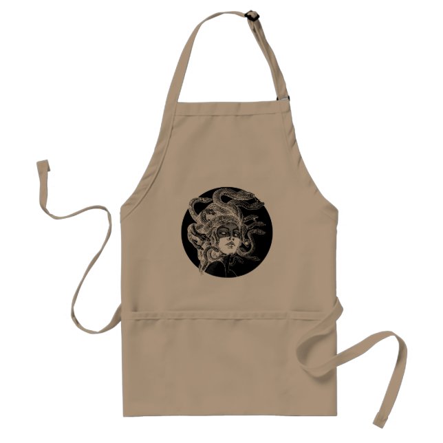 Mesmerizing Medusa Art Adult Apron (Front)