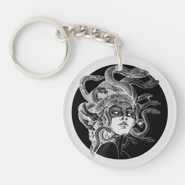 Mesmerizing Medusa Art Keychain (Front)
