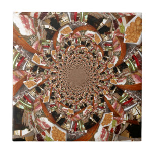 Mesmerizing Mosaic of Sushi Brown Colors Tile