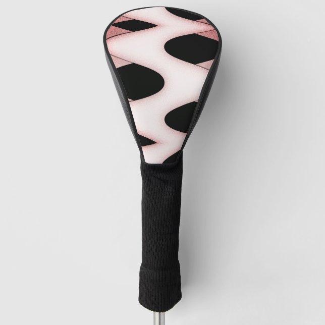 Mesmerizing Oriental Pink Waves Golf Head Cover (Front)