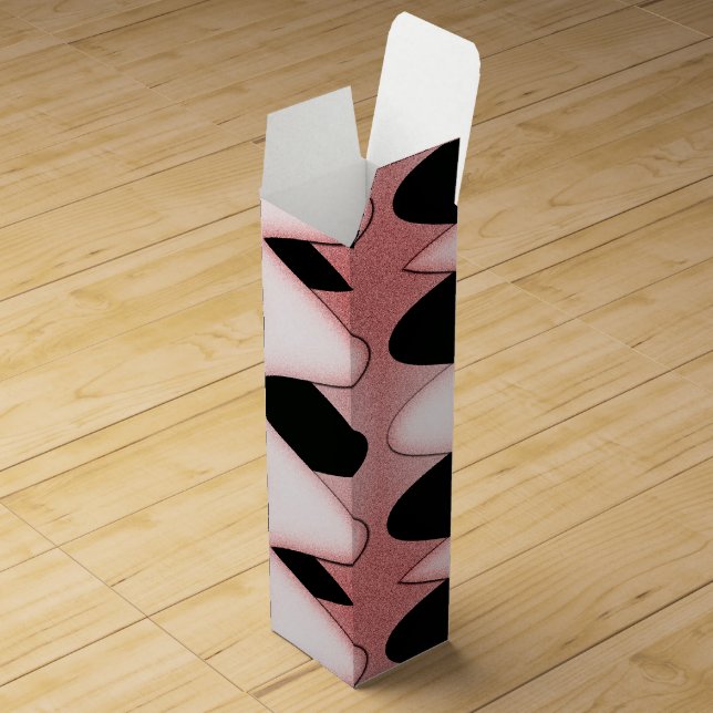 Mesmerizing Oriental Pink Waves Wine Box (Opened)