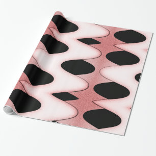 Mesmerizing Oriental Pink Waves Wrapping Paper