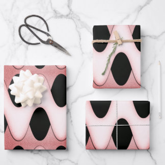Mesmerizing Oriental Pink Waves Wrapping Paper Sheets