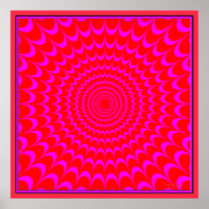 Mesmerizing Red Pink Poster