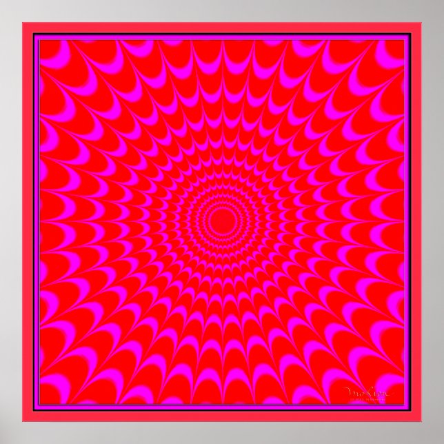 Mesmerizing Red Pink Poster (Front)