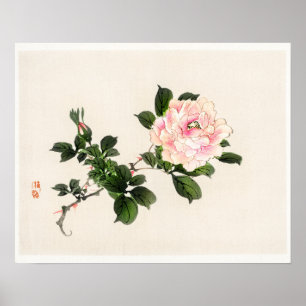 Mesmerizing Rose by Kōno Bairei (1844-1895 Poster