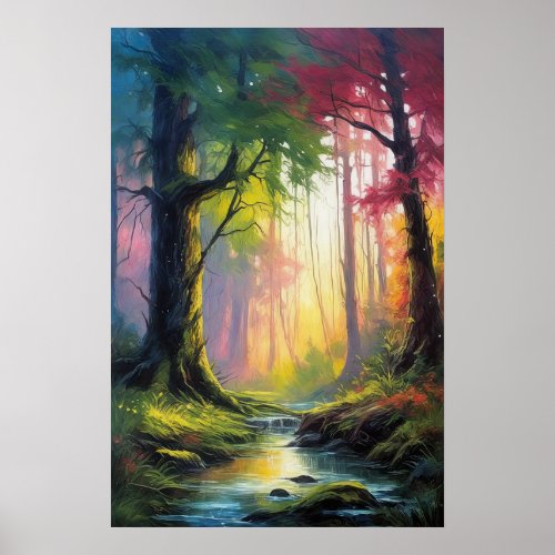 Mesmerizing Swampy Woods Poster