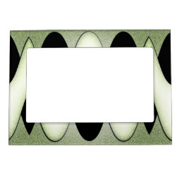 Mesmerizing Waves Create Modern Design Green Magnetic Frame
