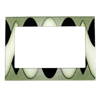 Mesmerizing Waves Create Modern Design Green Magnetic Frame by kahmier at Zazzle