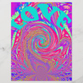 Mesmerizing Whirlpool Love Cyan Text art Graphic (Front)