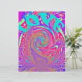 Mesmerizing Whirlpool Love Cyan Text art Graphic (Standing Front)