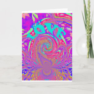 Mesmerizing Whirlpool Love Cyan Text art Graphic Announcement