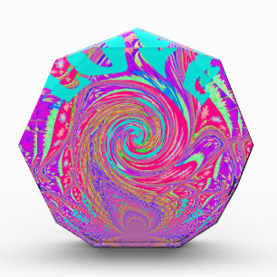 Mesmerizing Whirlpool Love Cyan Text art Graphic Award