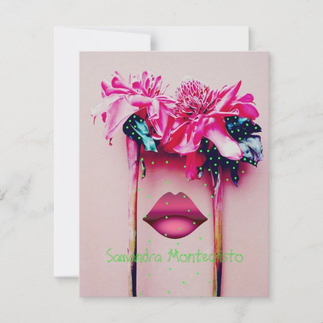 Mesmerizing Wonder Flower Flat Card (Front)