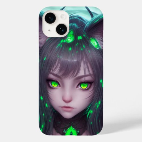 Mesmerizingly beautiful catgirl with luminous eyes Case_Mate iPhone 14 case