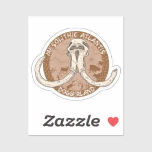 Mesolithic Atlantis Doggerland Mammoth Tusks Sticker