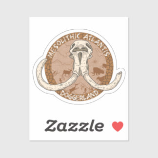 Mesolithic Atlantis Doggerland Mammoth Tusks Sticker