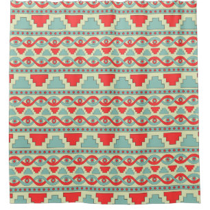 Mesopotamian Tribal: Seamless Ethnic Design. Shower Curtain