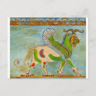 Mesopotamian Winged Lion by S Ambrose Postcard