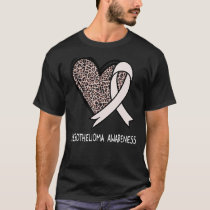 Mesothelioma Awareness Heart Ribbon T-Shirt