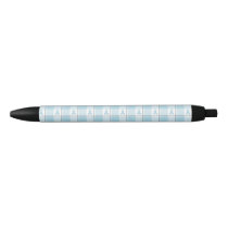 Mesothelioma Awareness Plaid Light Blue Ribbon Pen