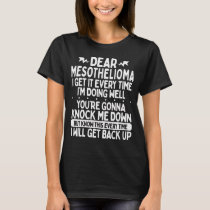 Mesothelioma Awareness White Mesothelioma Ribbon T-Shirt