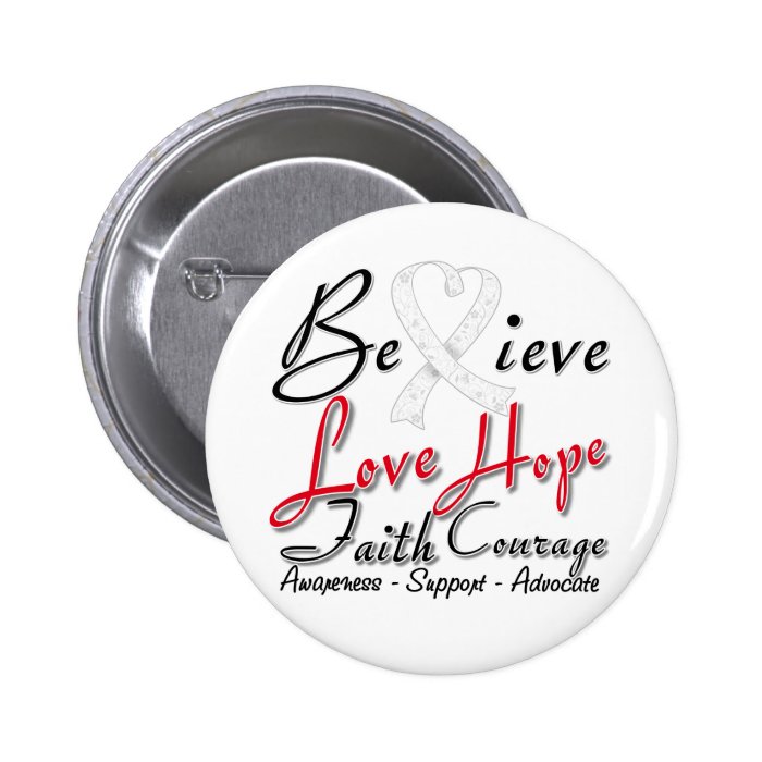 Mesothelioma Believe Heart Collage Pin