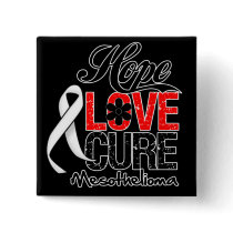 Mesothelioma Hope Love Cure Pinback Button