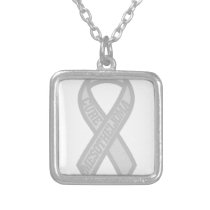 Mesothelioma Silver Plated Necklace