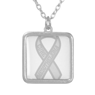 Mesothelioma Silver Plated Necklace