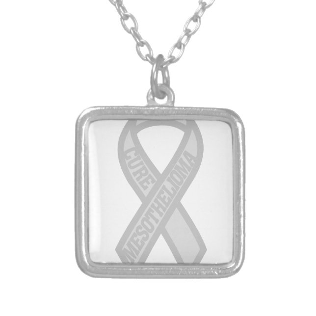 Mesothelioma Silver Plated Necklace (Front)