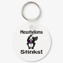 Mesothelioma Stinks Skunk Awareness Design Keychain