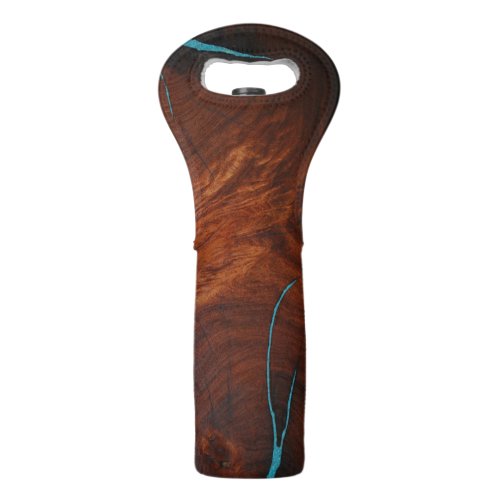 MESQUITE DESIGN WITH TURQUOISE INLAY WINE BAG