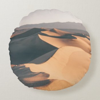 Mesquite Sand Dunes In Death Valley Round Pillow by usdeserts at Zazzle