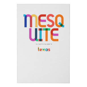 Mesquite Texas Mid Century, Pop Art, Faux Canvas Print