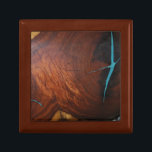 MESQUITE WITH TURQUOISE INLAY IMAGE GIFT BOX<br><div class="desc">This unique masculine mesquite with turquoise inlay image gift box is perfect for the person who appreciates the beauty of wood.  Perfect for keeping rings,  earring  or that special memento.</div>