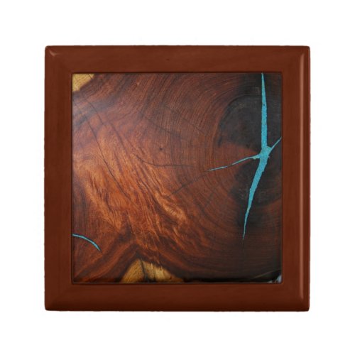 MESQUITE WITH TURQUOISE INLAY IMAGE GIFT BOX