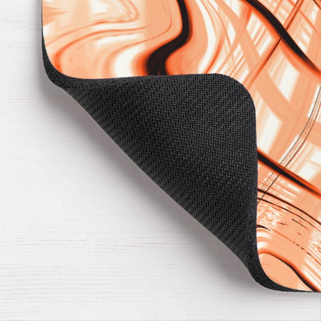 Mess of brown wavy strokes in different directions mouse pad (Corner)