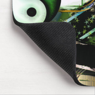 Mess of design objects & symbols with rough effect mouse pad