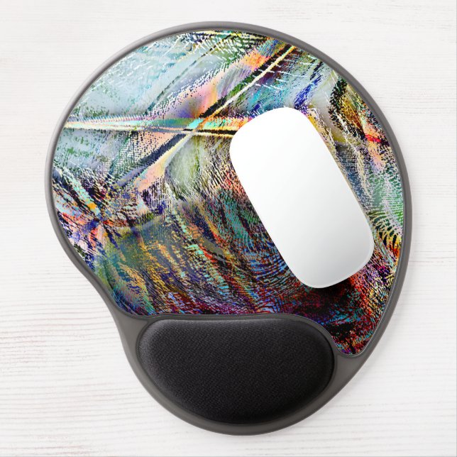 Mess of digital scratches with glossy & dark touch gel mouse pad (Left Side)