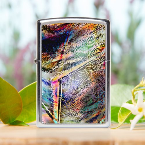 Mess of digital scratches with glossy  dark touch zippo lighter