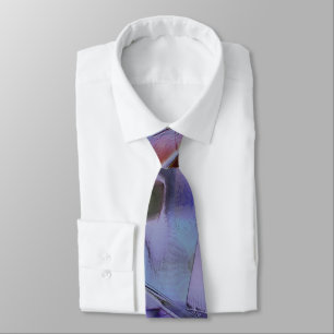Mess of shapes and curves polished in gothic color neck tie