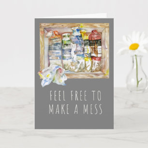 Mess Paint Tubes 5x7 Folded Card