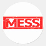 Mess Stamp Classic Round Sticker